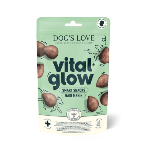 DOG'S LOVE VITAL+ Glow Hair Skin - zdrowa skóra i lśniąca sierść przysmaki funkcjonalne dla psa 150g DOG'S LOVE VITAL+ Glow Hair Skin - zdrowa skóra i lśniąca sierść przysmaki funkcjonalne dla psa 150g