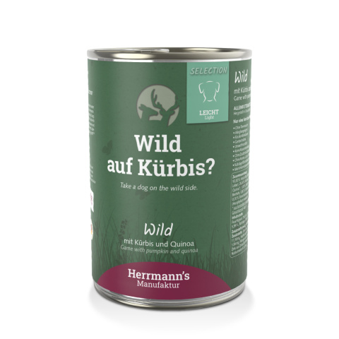 HERRMANN'S Selection Light Dog Wild - dziczyzna z dynią 400g HERRMANN'S Selection Light Dog Wild - dziczyzna z dynią 400g