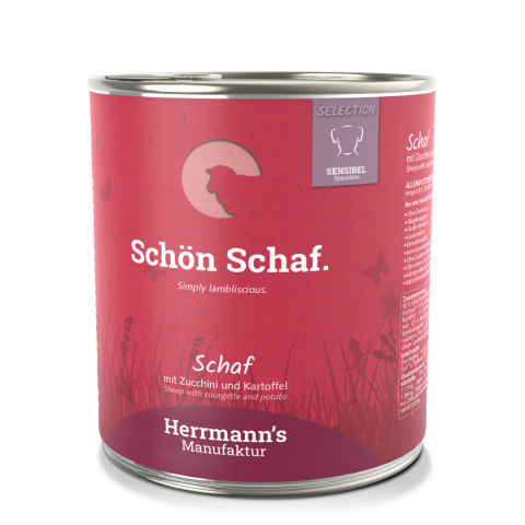 HERRMANN'S Selection Sensitive Dog Schaf - baranina z cukinią 800g HERRMANN'S Selection Sensitive Dog Schaf - baranina z cukinią 800g