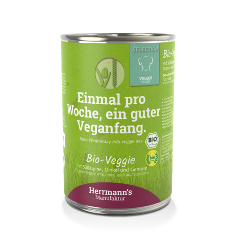 HERRMANN'S Selection Sensitive Bio Veggie - łubin z orkiszem i warzywami 400g HERRMANN'S Selection Sensitive Bio Veggie - łubin z orkiszem i warzywami 400g