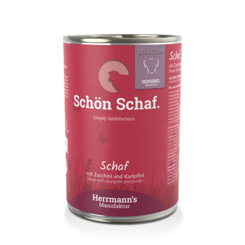 HERRMANN'S Selection Sensitive Dog Schaf - baranina z cukinią 400g HERRMANN'S Selection Sensitive Dog Schaf - baranina z cukinią 400g