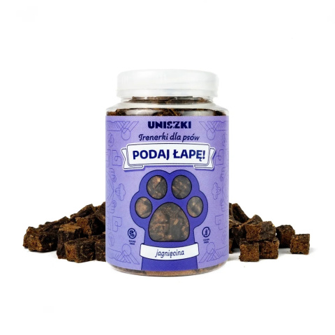 Podaj Łapę! Trenerki Jagnięcina dla psa 150g - Uniszki Podaj Łapę! Trenerki Jagnięcina dla psa 150g - Uniszki