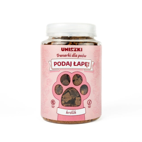Podaj Łapę! Trenerki Królik dla psa 150g - Uniszki Podaj Łapę! Trenerki Królik dla psa 150g - Uniszki