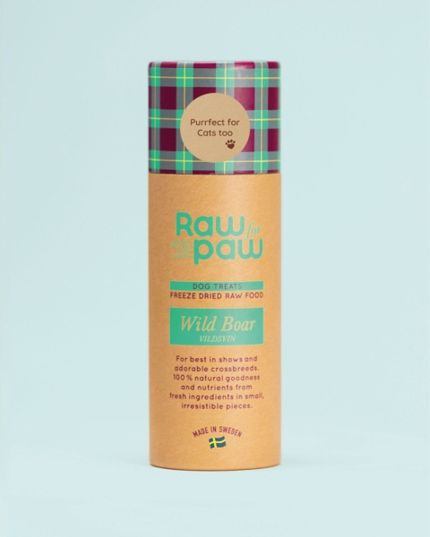 RAW for PAW WILD Boar - dzik liofilizowane przysmaki 45g RAW for PAW WILD Boar - dzik liofilizowane przysmaki 45g