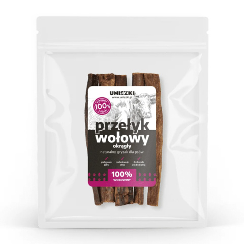 Uniszki Przełyk wołowy okrągły przysmak dla psa 100g Uniszki Przełyk wołowy okrągły przysmak dla psa 100g