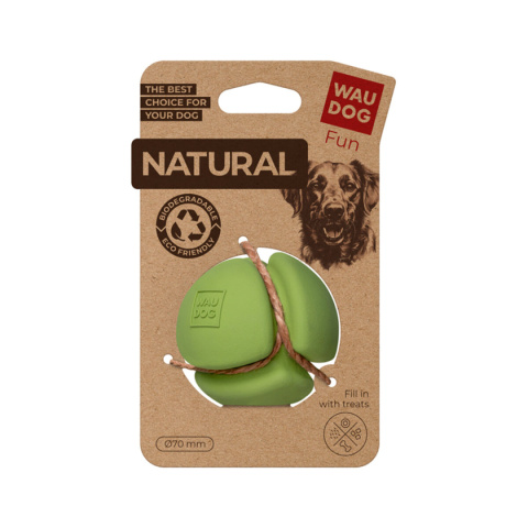 WAUDOG Fun Natural Piłka dla psa biodegradowalna guma, 7 cm WAUDOG Fun Natural Piłka dla psa biodegradowalna guma, 7 cm