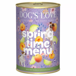 DOG'S LOVE Springs Menu Ziege - kozina z morelami i kalarepą 400g