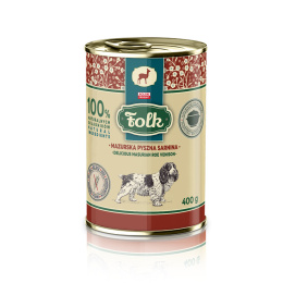 FOLK Karma mokra dla psa Mazurska pyszna sarnina 400g
