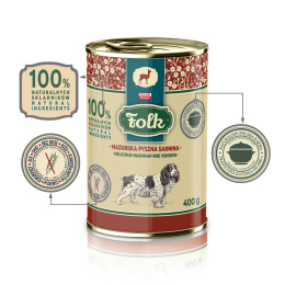 FOLK Karma mokra dla psa Mazurska pyszna sarnina 400g