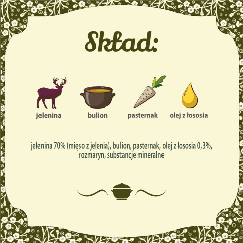 FOLK Karma mokra dla psa Wielkopolski wyborny jeleń 400 g FOLK Karma mokra dla psa Wielkopolski wyborny jeleń 400 g