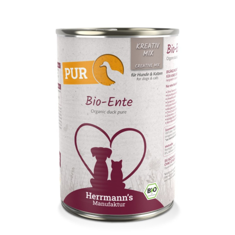 HERRMANN'S MANUFAKTUR Kreativ Mix Bio Ente - 100% kaczka ekologiczna 400g HERRMANN'S MANUFAKTUR Kreativ Mix Bio Ente - 100% kaczka ekologiczna 400g