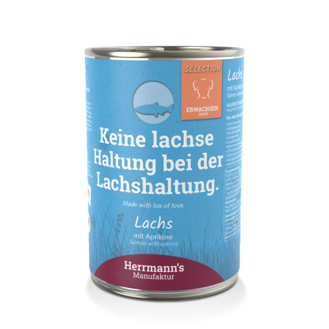HERRMANN'S MANUFAKTUR Selection Dog Lachs - łosoś z morelami (800g) HERRMANN'S MANUFAKTUR Selection Dog Lachs - łosoś z morelami (800g)