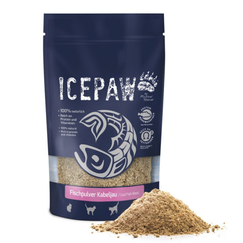 ICEPAW Fischpulver - suszony dorsz dla kotów 200g ICEPAW Fischpulver - suszony dorsz dla kotów 200g