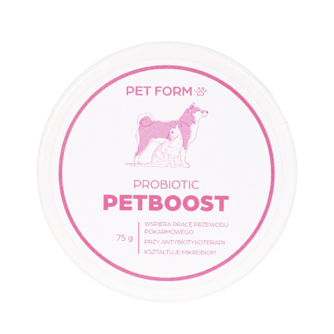 PET FORM LABS PETBOOST Probiotic - probiotyk dla psa i kota (75g) PET FORM LABS PETBOOST Probiotic - probiotyk dla psa i kota (75g)