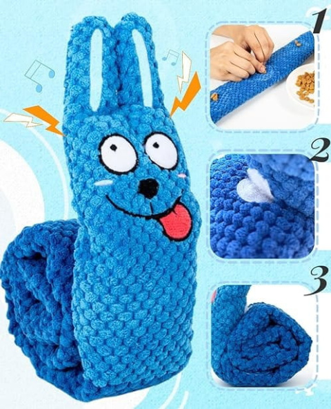 PetGang KRÓLIK zwijany dla psa na smaczki DŁUGI pluszowy 70cm PetGang KRÓLIK zwijany dla psa na smaczki DŁUGI pluszowy 70cm