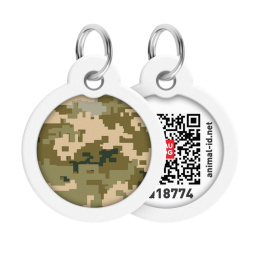 WAUDOG Zawieszka z identyfikatotem QR GPS metalowa MILITARY 30mm