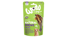 WOW Natural Chews Rinderkopfhaut – suszona skóra wołowa z głowy 350g