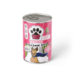 Karma mokra SUPERDOGS Strażnik Siły. Wieprzowina z wołowiną 400g