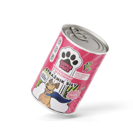 Karma mokra SUPERDOGS Strażnik Siły. Wieprzowina z wołowiną 400g