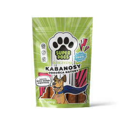 SUPERDOGS Obrońca Natury Kabanosy z dziczyzny dla psa 100g