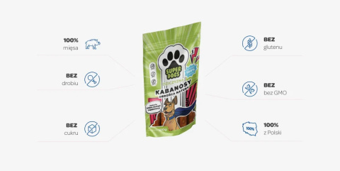 SUPERDOGS Obrońca Natury Kabanosy z dziczyzny dla psa 100g SUPERDOGS Obrońca Natury Kabanosy z dziczyzny dla psa 100g