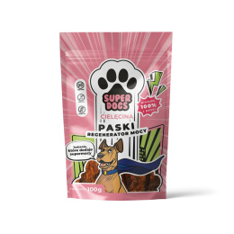 SUPERDOGS Regenerator Mocy Paski z cięlęciny dla psa 100g
