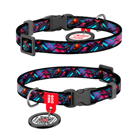 WAUDOG Nylon Obroża dla kota z zawieszką QR 20-30 cm Nieskończone światy WAUDOG Nylon Obroża dla kota z zawieszką QR 20-30 cm Nieskończone światy