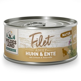 WILDES LAND CAT Huhn Ente Filet – filety z kurczaka i kaczki 80g
