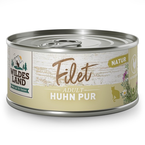 WILDES LAND CAT Huhn Pur Filet – filety z kurczaka 80g
