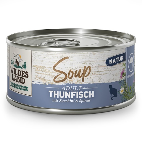 WILDES LAND CAT Thunfisch Soup – tuńczyk z cukinią i szpinakiem - zupa dla kota 80g WILDES LAND CAT Thunfisch Soup – tuńczyk z cukinią i szpinakiem - zupa dla kota 80g