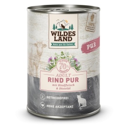 WILDES LAND CAT Pur Rind - wołowina z olejem z krokosza 400g