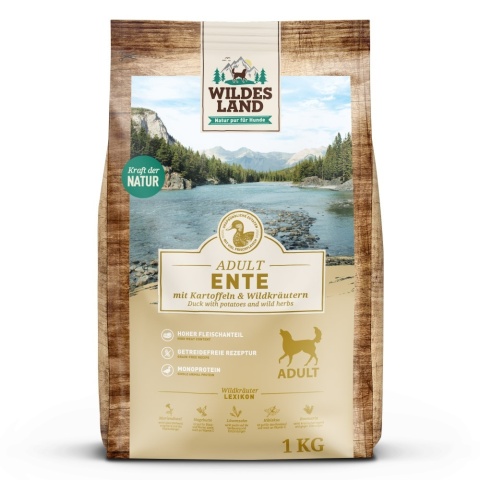 WILDES LAND DOG Ente - kaczka z ziemniakami i ziołami 1kg WILDES LAND DOG Ente - kaczka z ziemniakami i ziołami 1kg