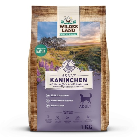 WILDES LAND DOG Kaninchen - królik z ziemniakami i ziołami 1kg WILDES LAND DOG Kaninchen - królik z ziemniakami i ziołami 1kg