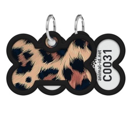 WAUDOG Zawieszka z identyfikatotem QR GPS metalowa LAMPART śred. 40 mm, szer. 28 mm