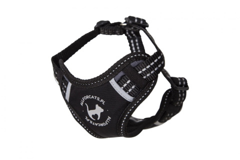 All For Cats Sportowe szelki dla kota S - czarne All For Cats Sportowe szelki dla kota S - czarne
