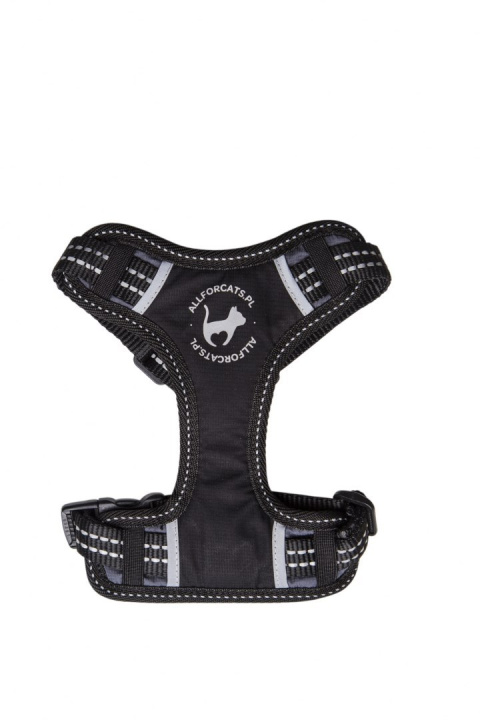 All For Cats Sportowe szelki dla kota XS - czarne All For Cats Sportowe szelki dla kota XS - czarne