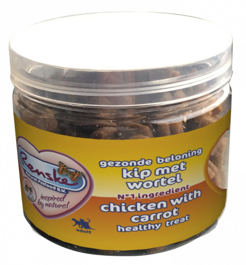 Renske Cat Healthy Mini Treat Chicken with carrots przysmak dla kotów kurczak z marchwią 100g